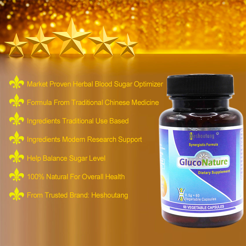 GlucoNature|Proven Blood Sugar Optimizer|12+ Years of Trust|60 Veg Capsules Starter Pack